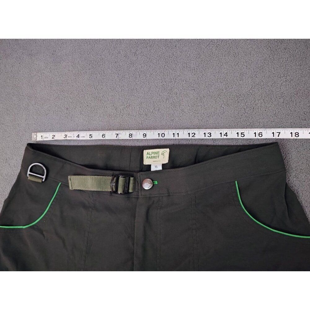 Alpine Parrot Women's Ponderosa Pants Sz (16) Dark Green Cargo Hiking Bootcut - Picture 3 of 8